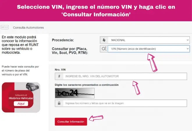 Consultar POR VIN 