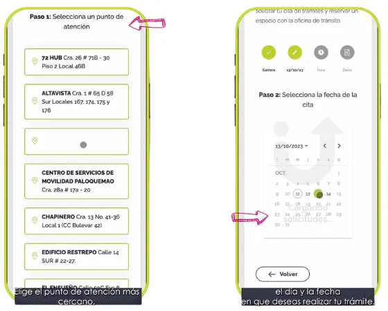 Establecer ubicación y programar horario