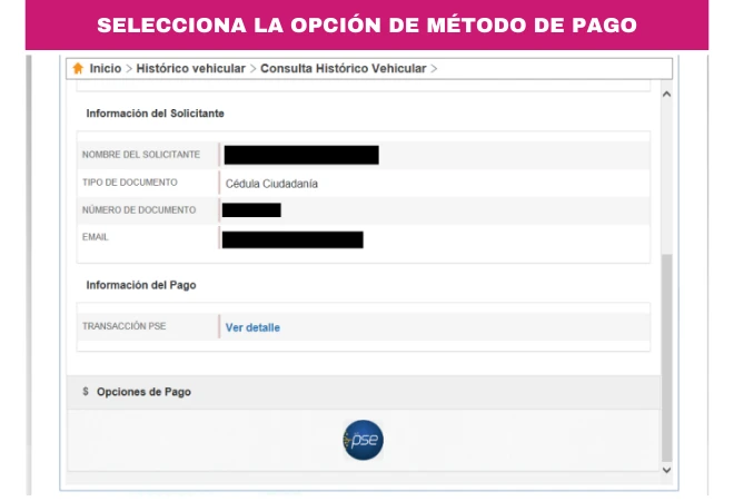 SELECCIONA LA OPCIÓN DE MÉTODO DE PAGO